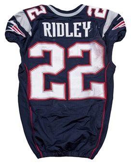 2012 Stevan Ridley Game Used New England Patriots Home Jersey Worn On 12/16/12 (NFL PSA/DNA)